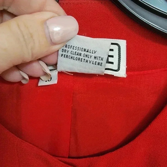 Carlisle Red Suit Jacket with Decorative Buttons - Picture 5 of 6